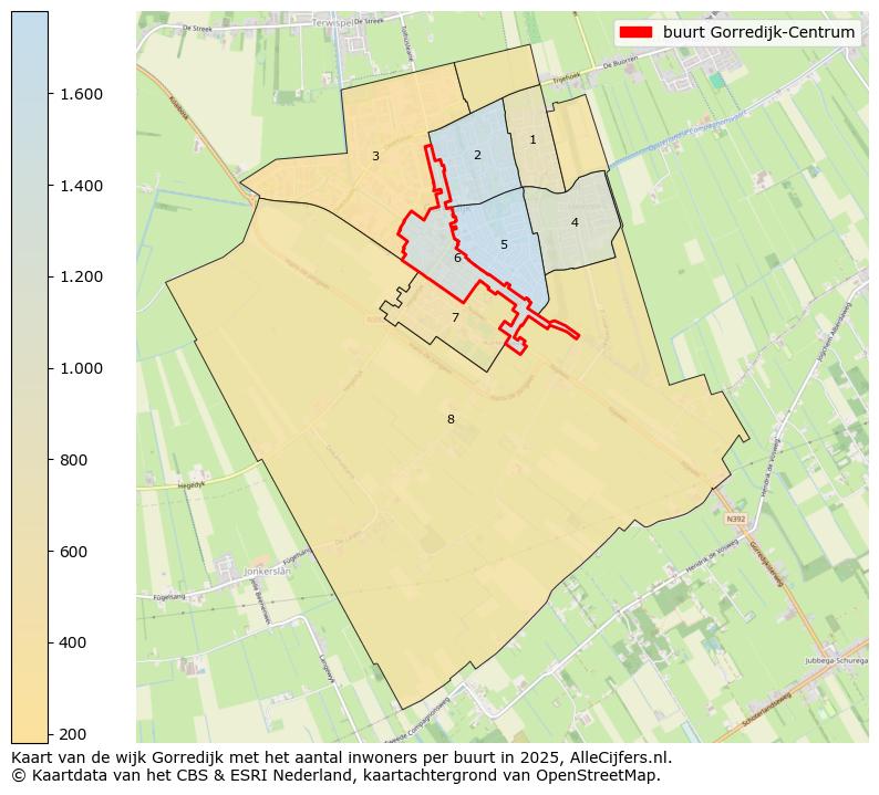 Afbeelding van de buurt Gorredijk-Centrum op de kaart.