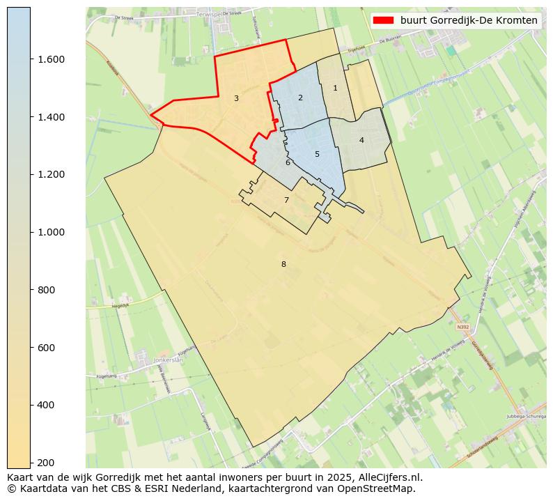 Afbeelding van de buurt Gorredijk-De Kromten op de kaart.
