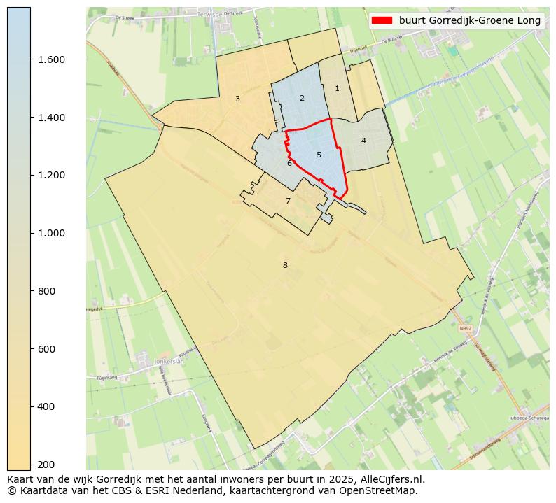 Afbeelding van de buurt Gorredijk-Groene Long op de kaart.