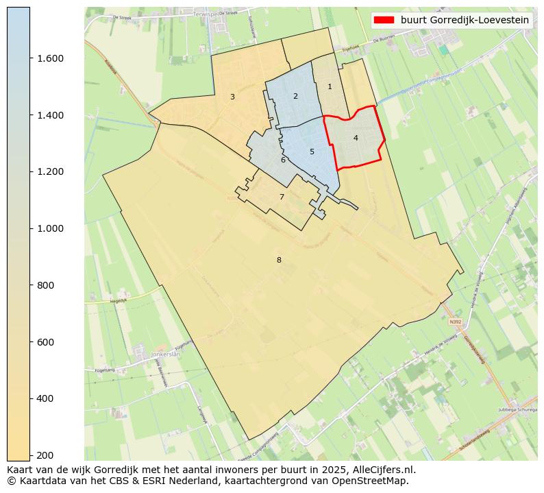 Afbeelding van de buurt Gorredijk-Loevestein op de kaart.