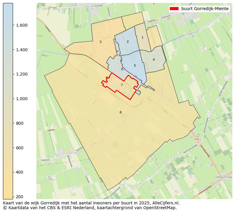Afbeelding van de buurt Gorredijk-Miente op de kaart.