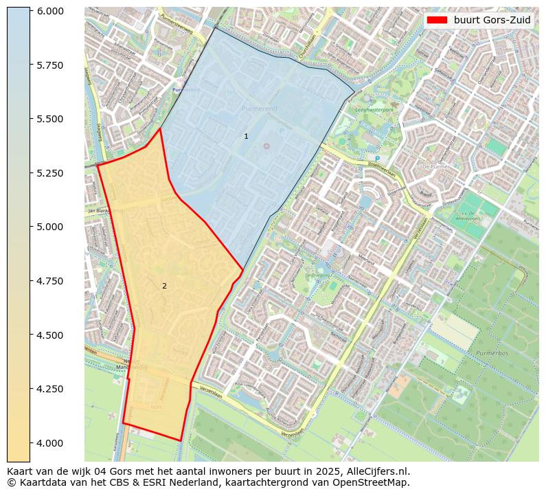Afbeelding van de buurt Gors-Zuid op de kaart.