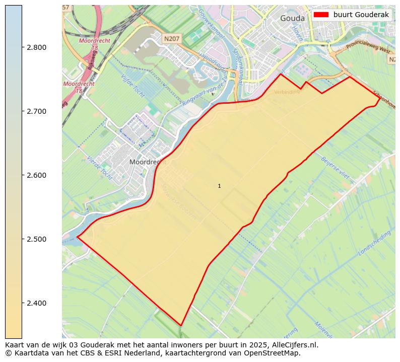 Afbeelding van de buurt Gouderak op de kaart.