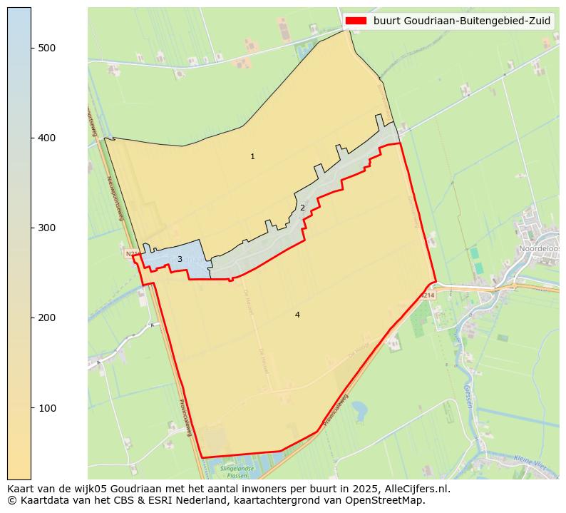 Afbeelding van de buurt Goudriaan-Buitengebied-Zuid op de kaart.