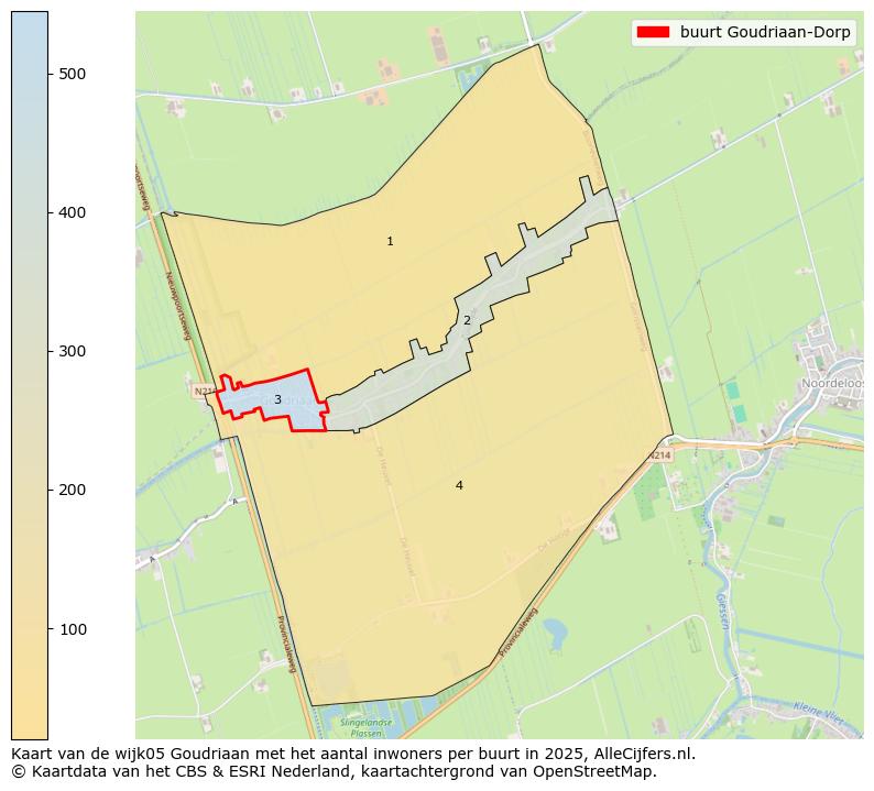 Afbeelding van de buurt Goudriaan-Dorp op de kaart.