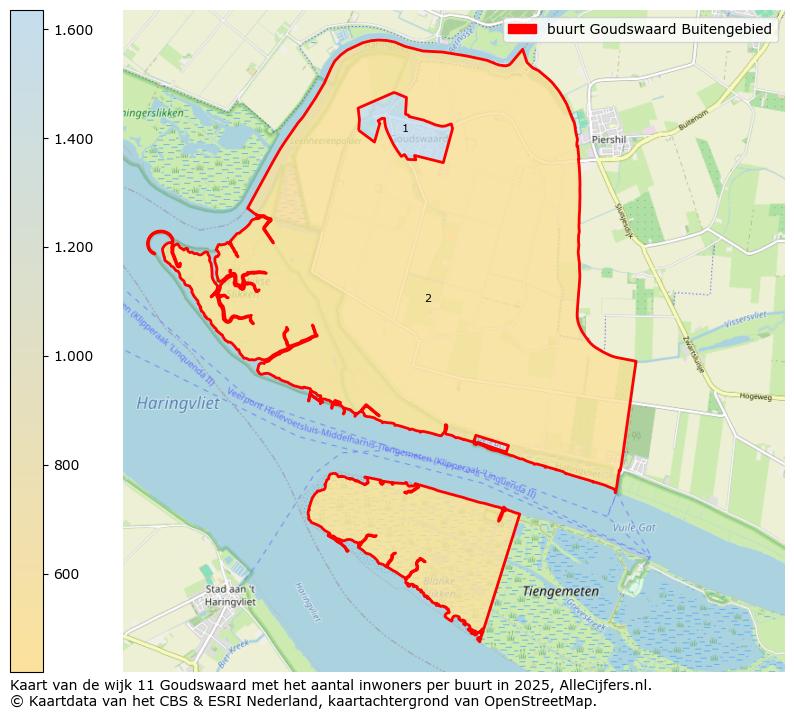 Afbeelding van de buurt Goudswaard Buitengebied op de kaart.