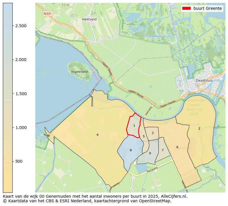 Afbeelding van de buurt Greente op de kaart.