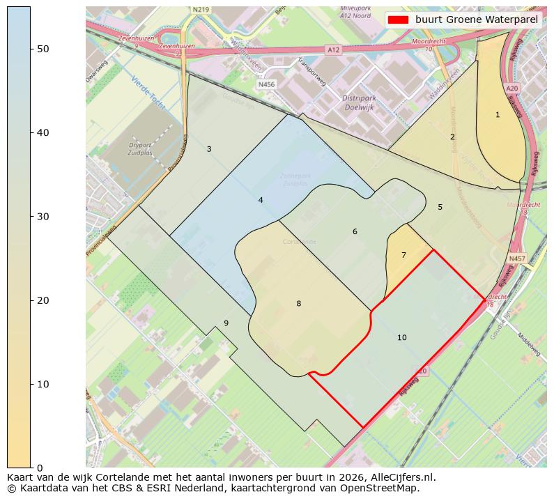 Afbeelding van de buurt Groene Waterparel op de kaart.