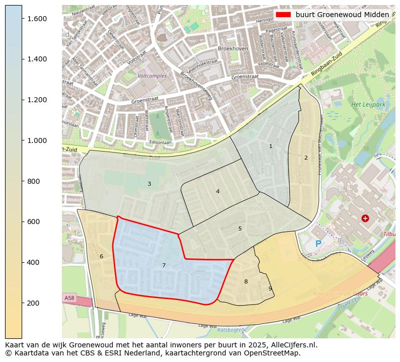 Afbeelding van de buurt Groenewoud Midden op de kaart.