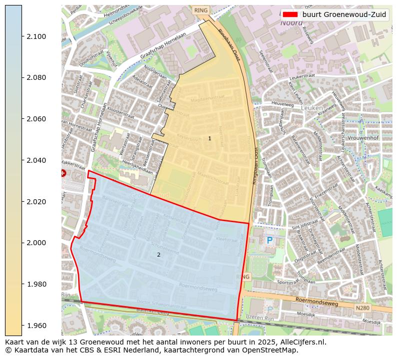 Afbeelding van de buurt Groenewoud-Zuid op de kaart.