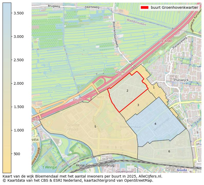 Afbeelding van de buurt Groenhovenkwartier op de kaart.