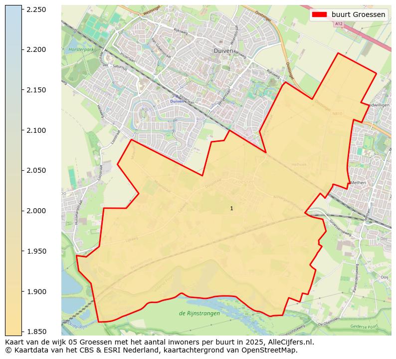 Afbeelding van de buurt Groessen op de kaart.