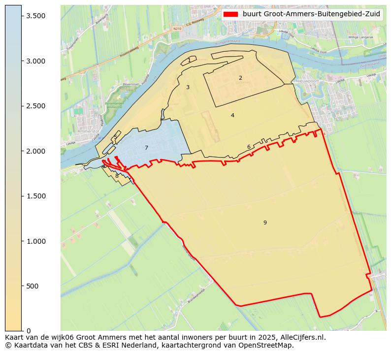 Afbeelding van de buurt Groot-Ammers-Buitengebied-Zuid op de kaart.