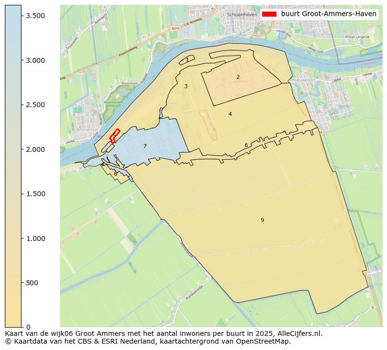 Afbeelding van de buurt Groot-Ammers-Haven op de kaart.