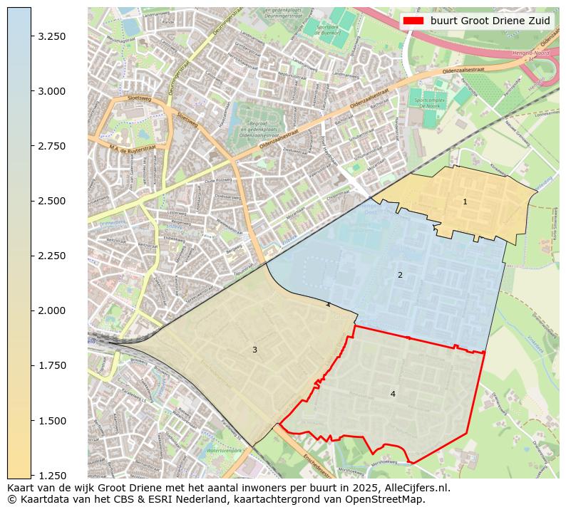 Afbeelding van de buurt Groot Driene Zuid op de kaart.