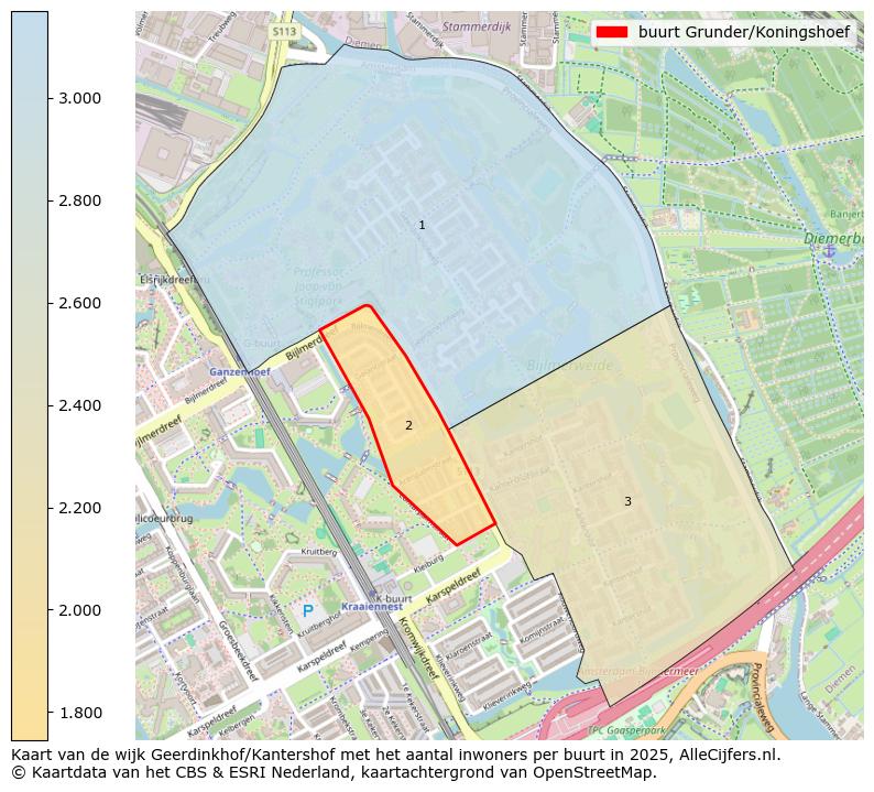 Afbeelding van de buurt Grunder/Koningshoef op de kaart.