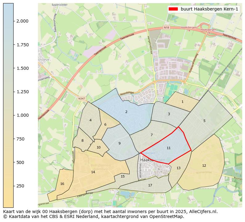 Afbeelding van de buurt Haaksbergen Kern-1 op de kaart.