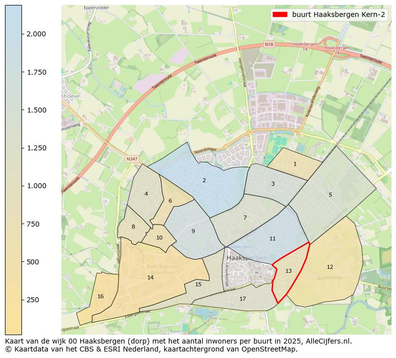 Afbeelding van de buurt Haaksbergen Kern-2 op de kaart.