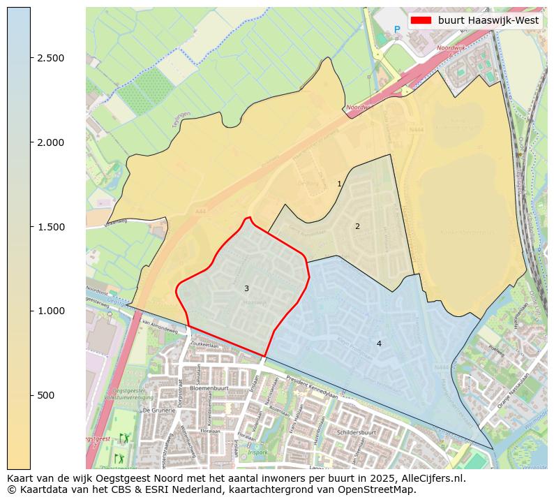 Afbeelding van de buurt Haaswijk-West op de kaart.