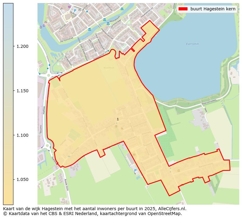Afbeelding van de buurt Hagestein kern op de kaart.