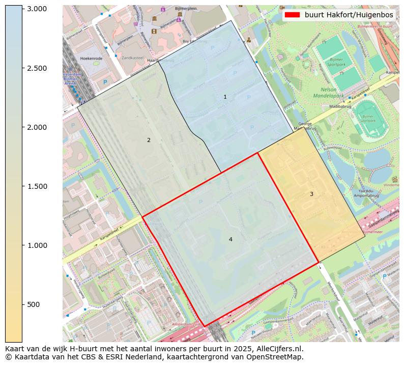 Afbeelding van de buurt Hakfort/Huigenbos op de kaart.