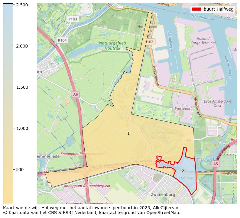 Afbeelding van de buurt Halfweg op de kaart.