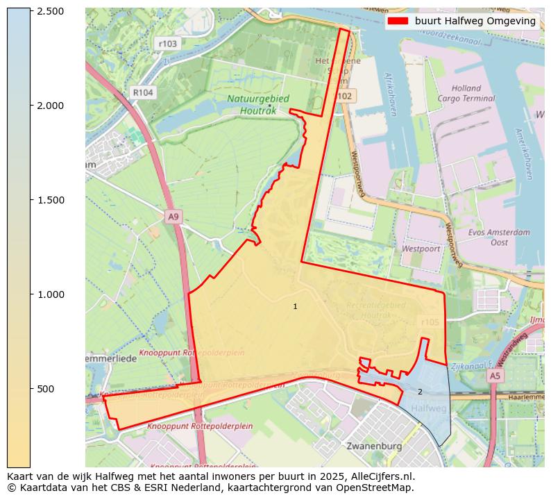 Afbeelding van de buurt Halfweg Omgeving op de kaart.