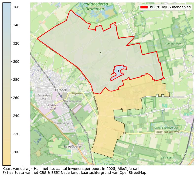 Afbeelding van de buurt Hall Buitengebied op de kaart.