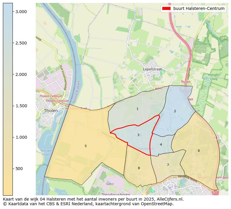 Afbeelding van de buurt Halsteren-Centrum op de kaart.