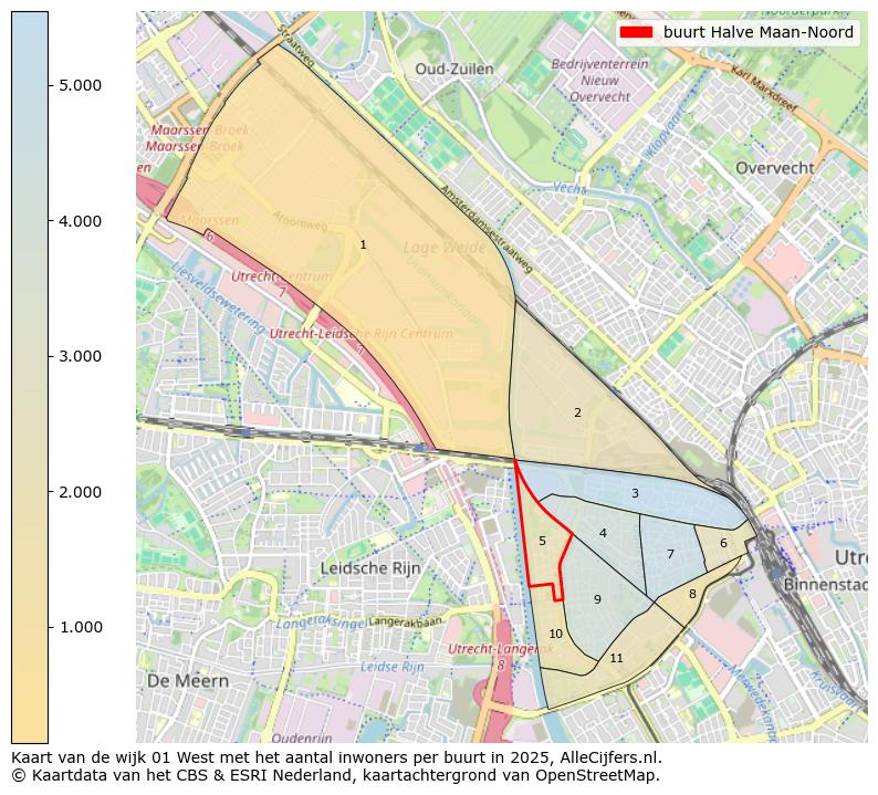 Afbeelding van de buurt Halve Maan-Noord op de kaart.