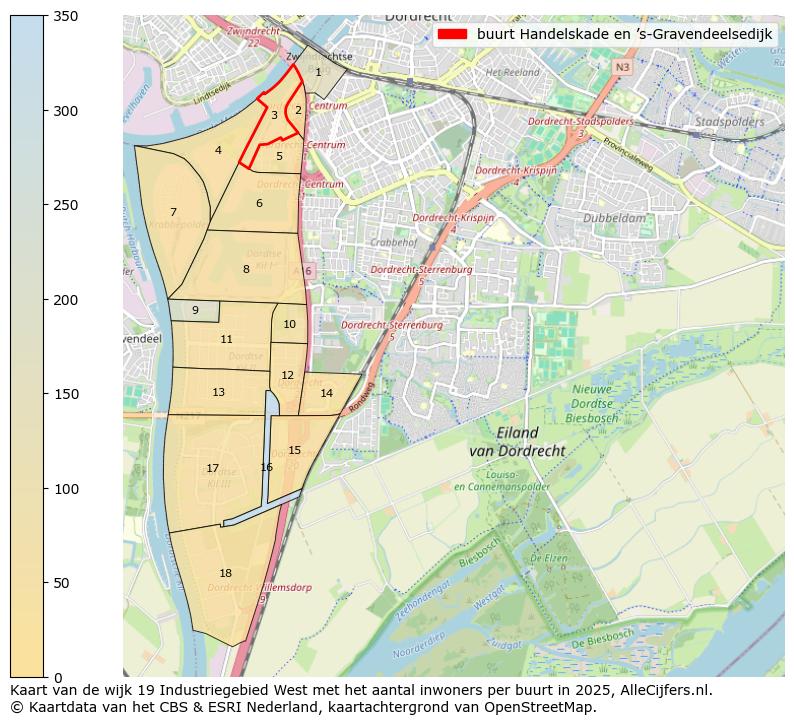 Afbeelding van de buurt Handelskade en ’s-Gravendeelsedijk op de kaart.