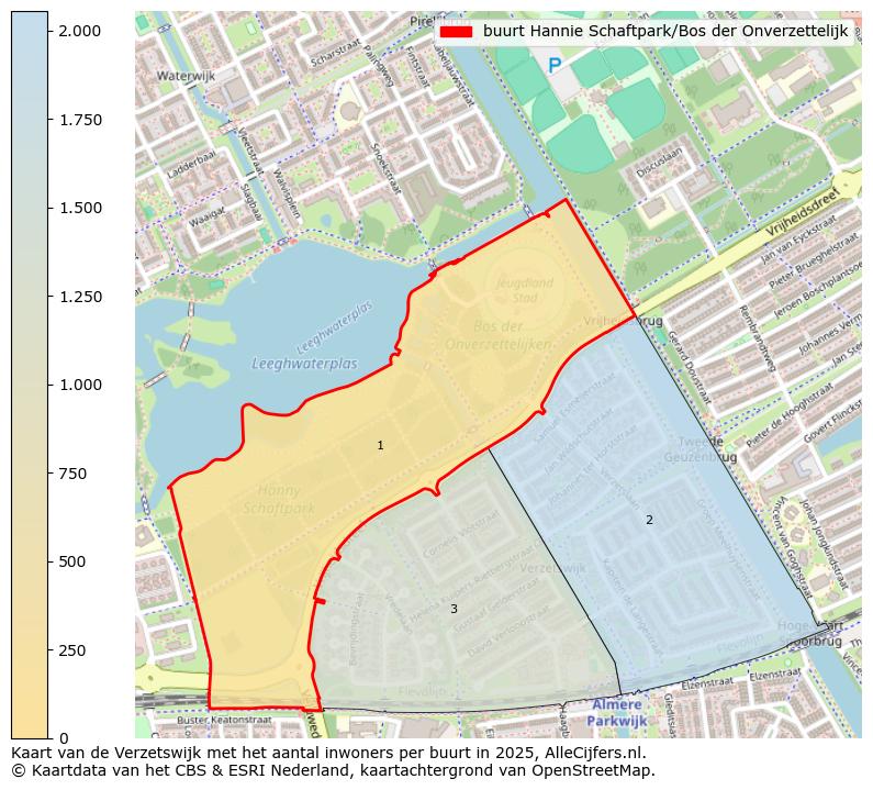 Afbeelding van de buurt Hannie Schaftpark/Bos der Onverzettelijk op de kaart.