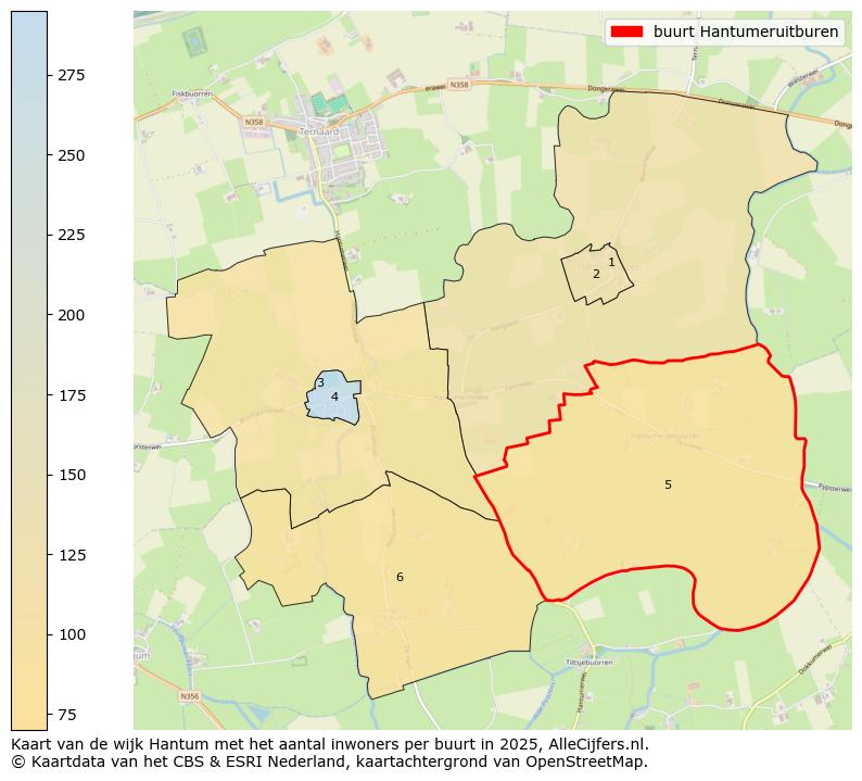 Afbeelding van de buurt Hantumeruitburen op de kaart.