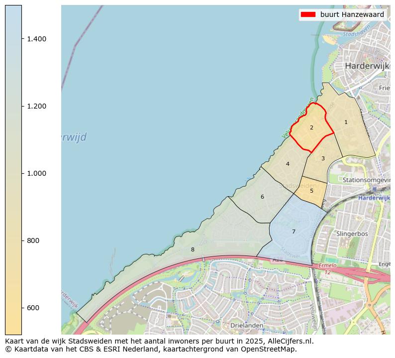 Afbeelding van de buurt Hanzewaard op de kaart.