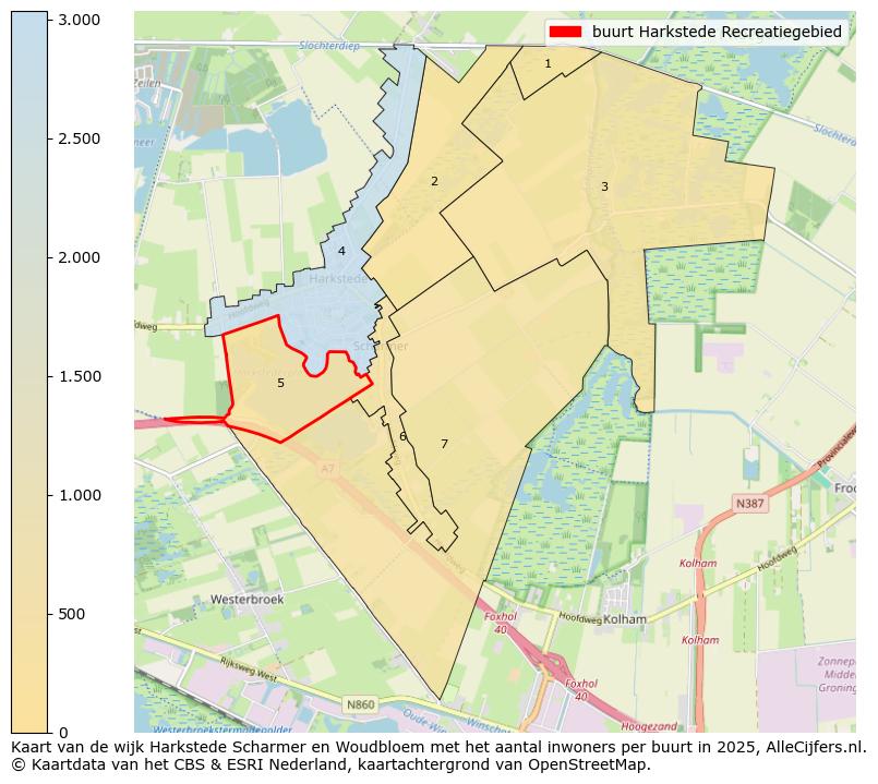 Afbeelding van de buurt Harkstede Recreatiegebied op de kaart.