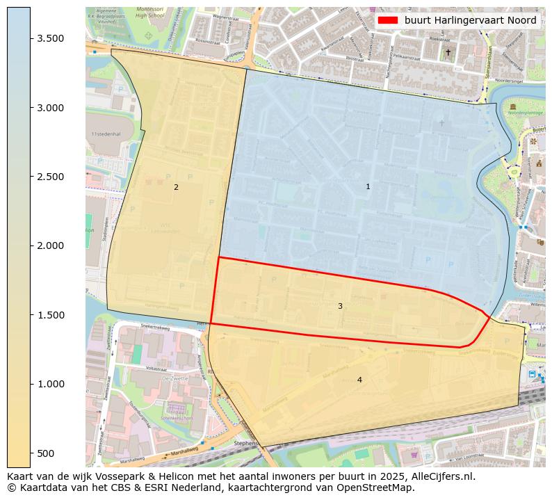 Afbeelding van de buurt Harlingervaart Noord op de kaart.