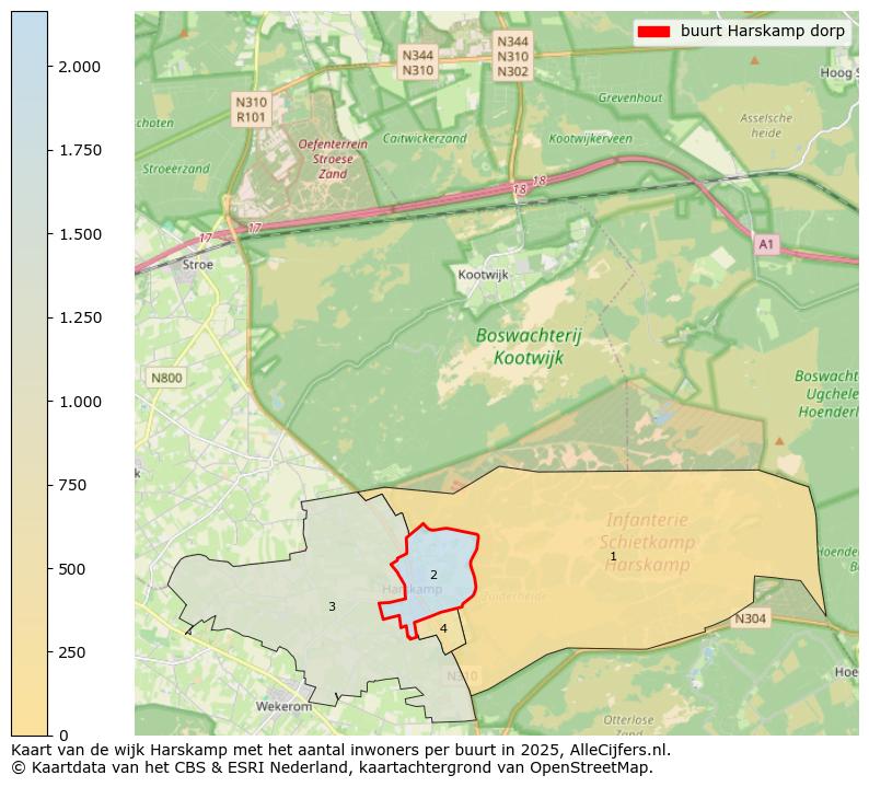 Afbeelding van de buurt Harskamp dorp op de kaart.