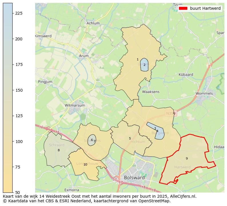 Afbeelding van de buurt Hartwerd op de kaart.