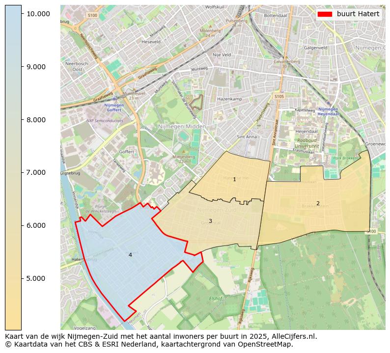 Afbeelding van de buurt Hatert op de kaart.