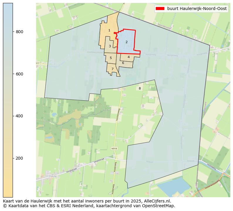 Afbeelding van de buurt Haulerwijk-Noord-Oost op de kaart.