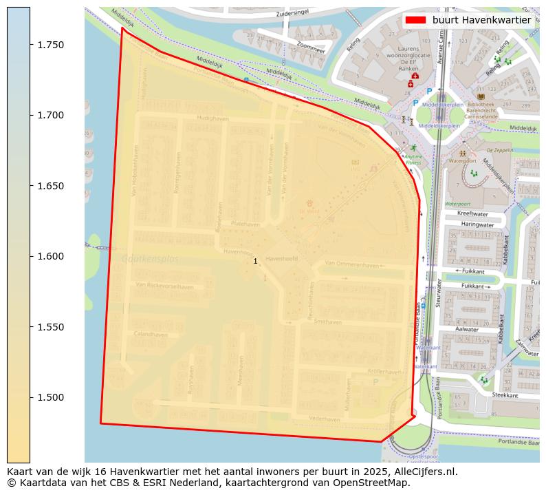 Afbeelding van de buurt Havenkwartier op de kaart.