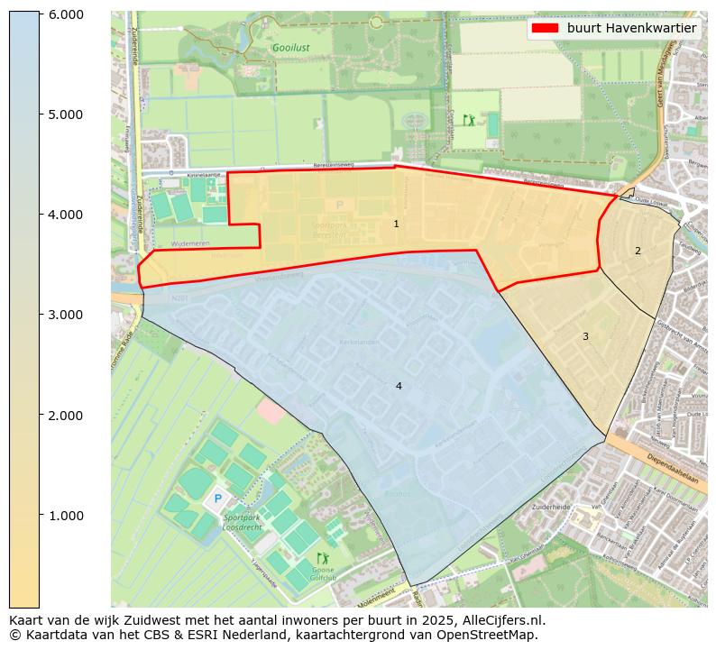 Afbeelding van de buurt Havenkwartier op de kaart.