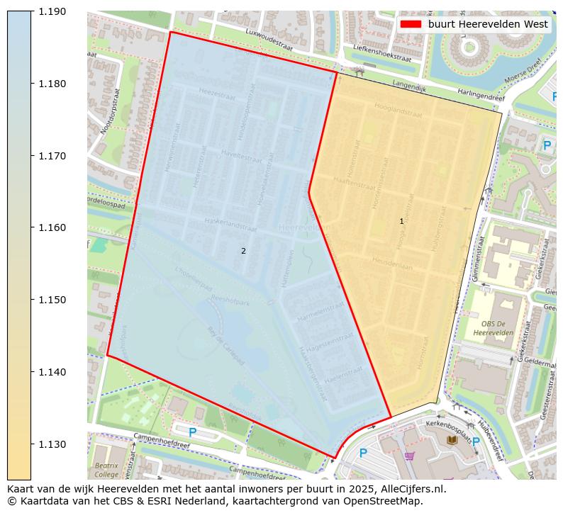 Afbeelding van de buurt Heerevelden West op de kaart.