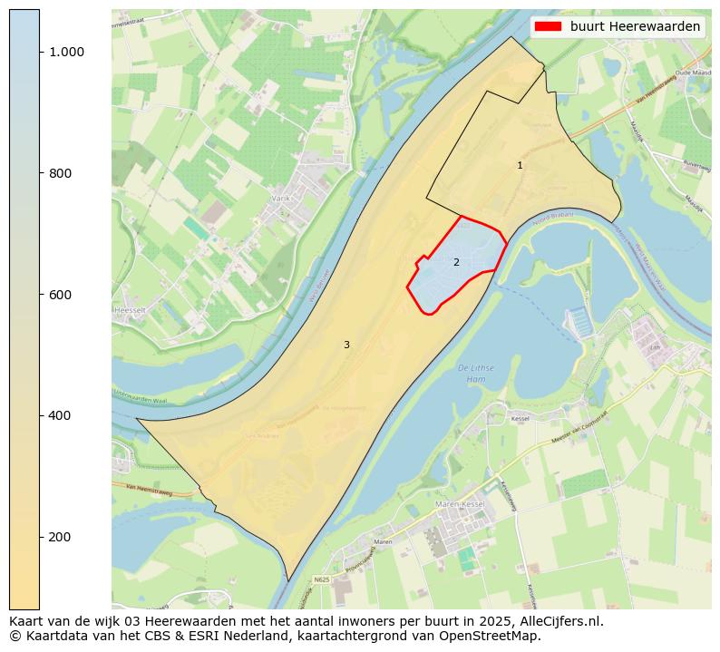 Afbeelding van de buurt Heerewaarden op de kaart.