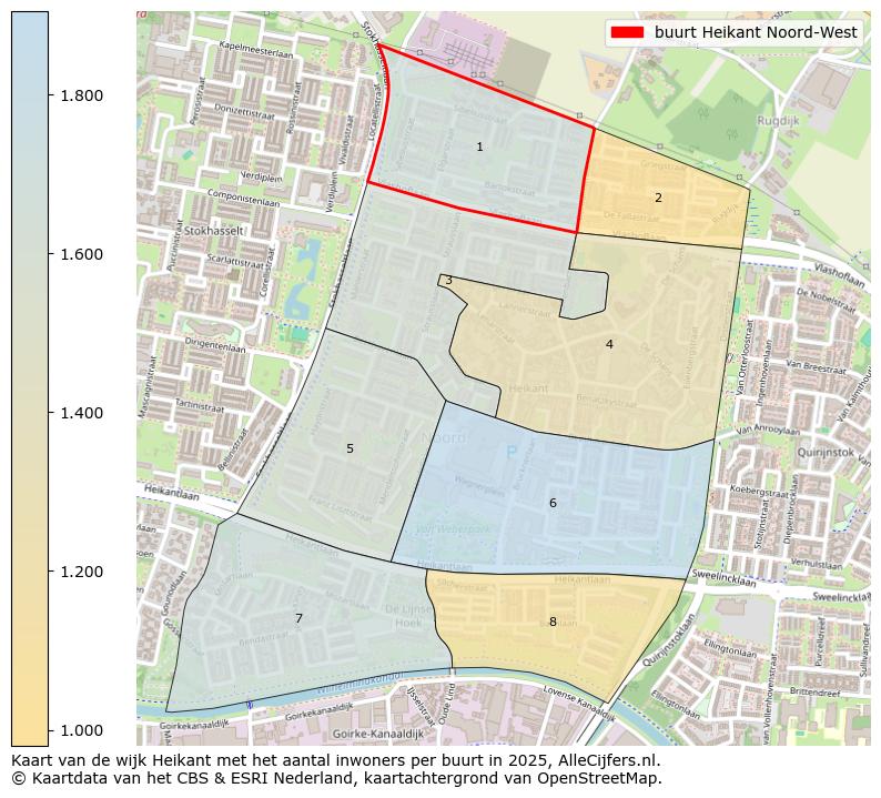 Afbeelding van de buurt Heikant Noord-West op de kaart.