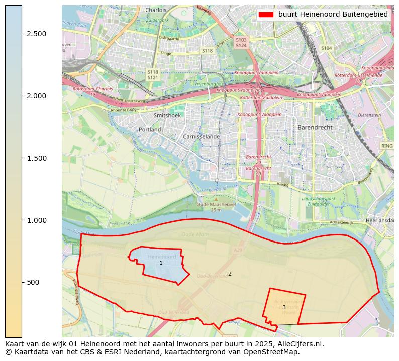 Afbeelding van de buurt Heinenoord Buitengebied op de kaart.