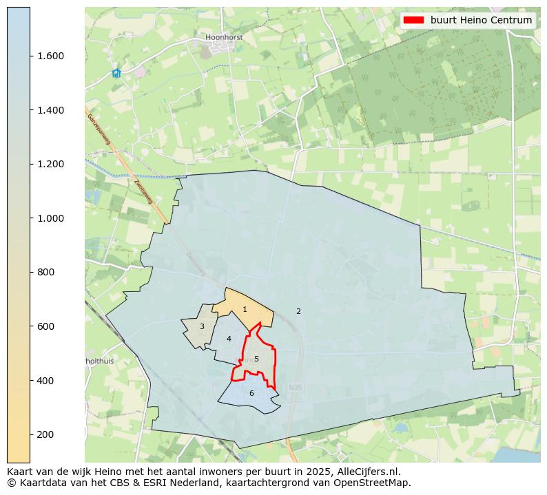 Afbeelding van de buurt Heino Centrum op de kaart.