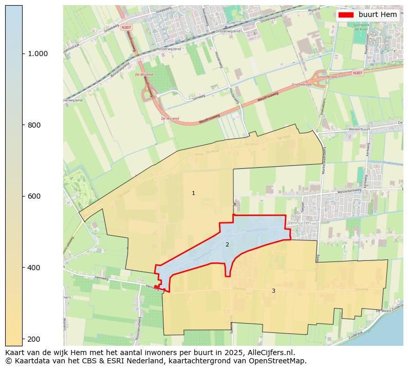 Afbeelding van de buurt Hem op de kaart.