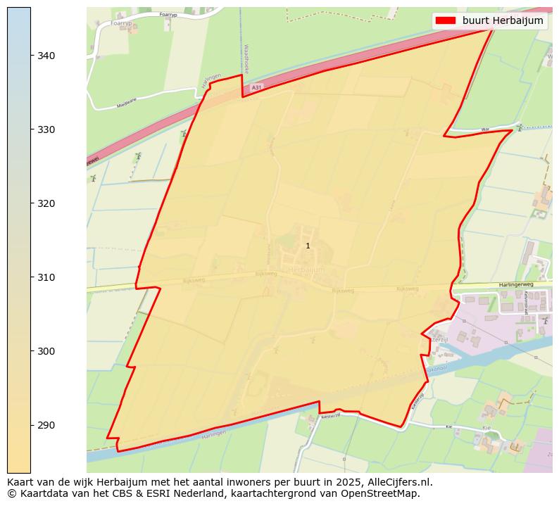 Afbeelding van de buurt Herbaijum op de kaart.