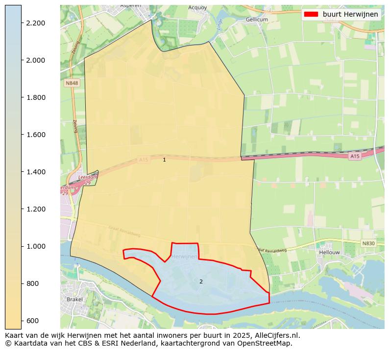 Afbeelding van de buurt Herwijnen op de kaart.